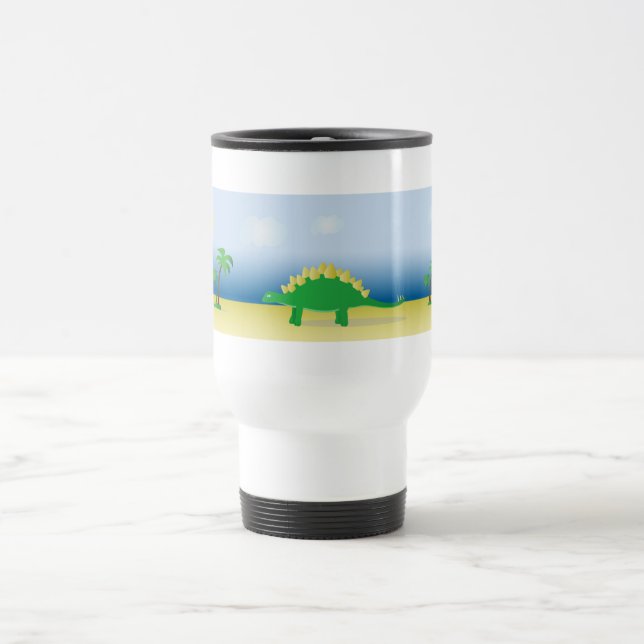 Travel mug with Stegosaurus Jascaro Graphics (Center)