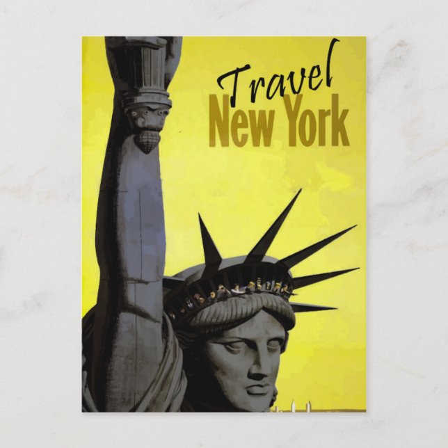 Travel New York Statue of Liberty travel postcard (Front)