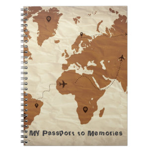 Travel notebook with motivational quotes