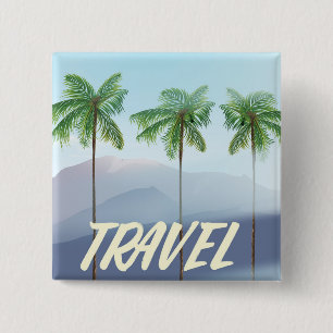 Travel Palms 2 Inch Square Button