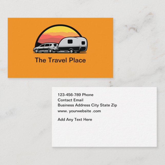 Travel Park Camper Services Business Card (Front/Back)