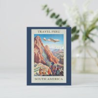 Travel Peru, vintage poster,