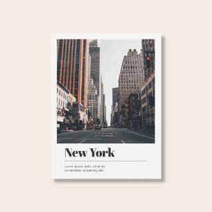 Travel Photo City Country Name Elegant White Postcard