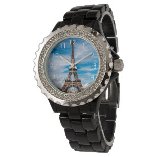 Travel photo Paris France vacation text Watch