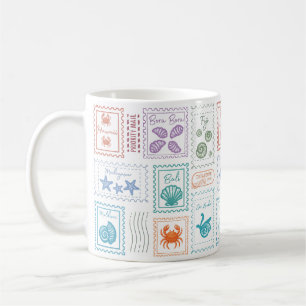 Travel Postage Stamps Coffee Mug