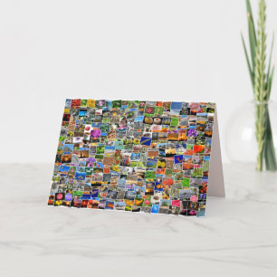 travel postcards greeting card
