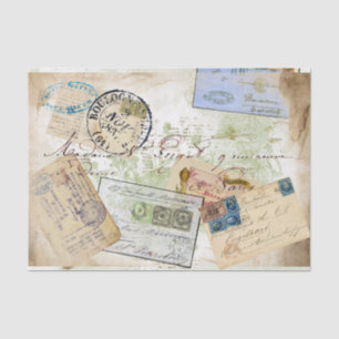Travel Postcards Tissue Paper