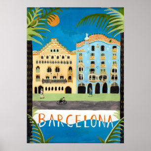 travel  poster, Barcelona, Spain Poster