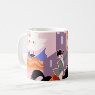 Travel Poster For Allegheny Airlines To Boston Coffee Mug