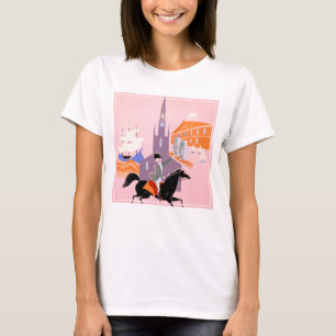 Travel Poster For Allegheny Airlines To Boston T-Shirt