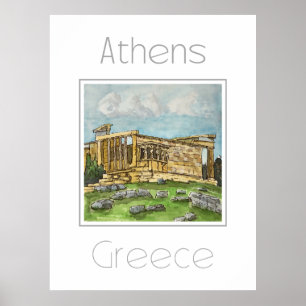 Travel poster for Athens Greece