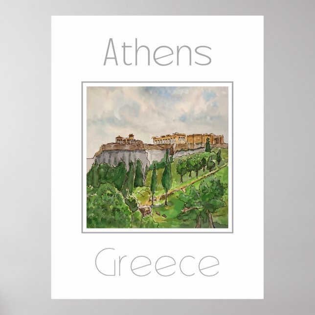 Travel poster for Athens Greece (Front)