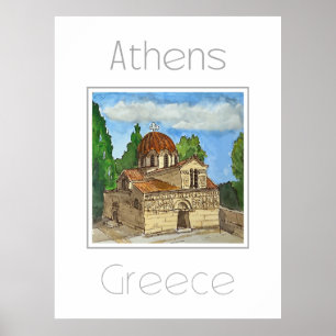 Travel poster for Athens Greece