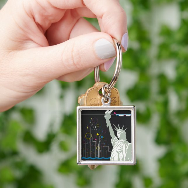 Travel Poster For Flying Northwest Airlines Keychain (Hand)