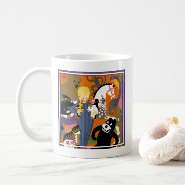 Travel Poster For London Underground Subway Coffee Mug (With Donut)