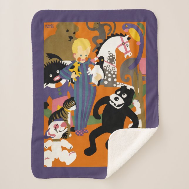 Travel Poster For London Underground Subway Sherpa Blanket (Front)