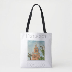Travel Poster for Marrakech Morocco Tote Bag