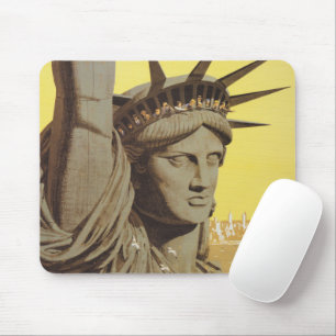 Travel Poster For New York, United Air Lines Mouse Pad