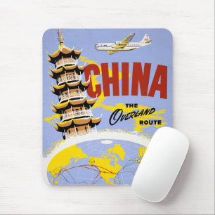 Travel Poster For Northwest Orient Airlines Mouse Pad