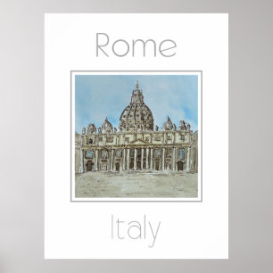 Travel poster for Rome Italy