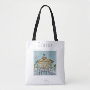 Travel Poster for Rome Italy Tote Bag