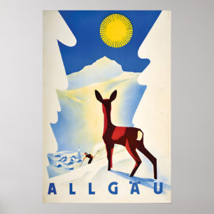 Travel Poster Germany Allgäu Allgovia   Bavaria