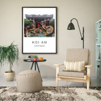 Travel Poster, Hoi An Vietnam, Customizable