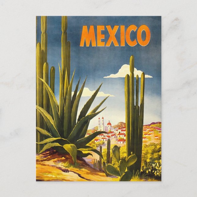 Travel Poster Mexico Postcard (Front)