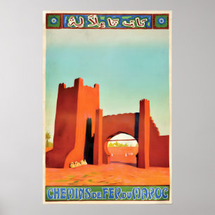 Travel Poster Morocco, Marrakesh
