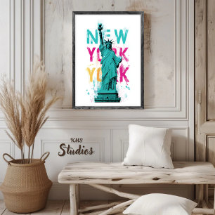 Travel Poster   New York USA  Wallart   Home Deco
