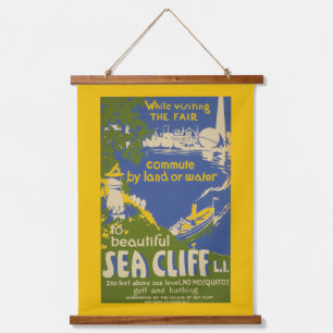 Travel Poster Promoting Sea Cliff, Long Island 2 Hanging Tapestry