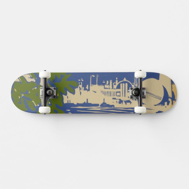 Travel Poster Promoting Sea Cliff, Long Island 2 Skateboard (Horz)
