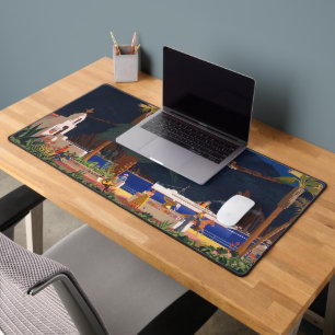 Travel Poster - Santa Catalina Island, California Desk Mat