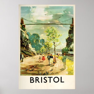 Travel Poster UK Bristol, England. British