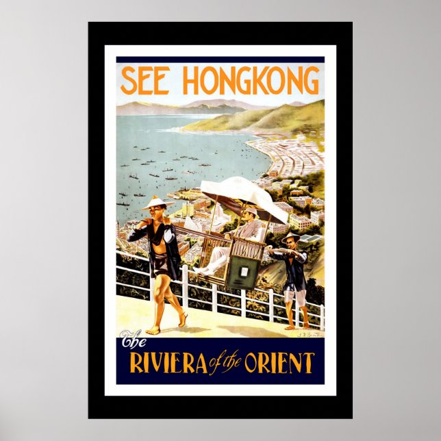 Travel Poster Vintage Hong Kong Orient (Front)