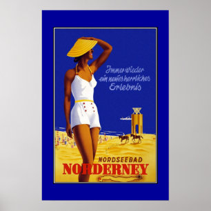 Travel Poster Vintage Nordseebad Norderney