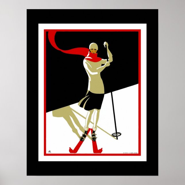Travel Poster Vintage Saint Croix Skiing 3 (Front)