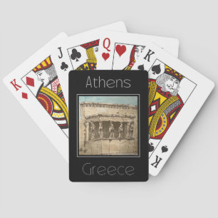 Travel poster water colour of Athens Greece Playing Cards