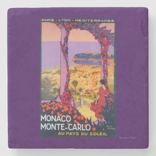 Travel Promotional Poster Stone Coaster (Front)