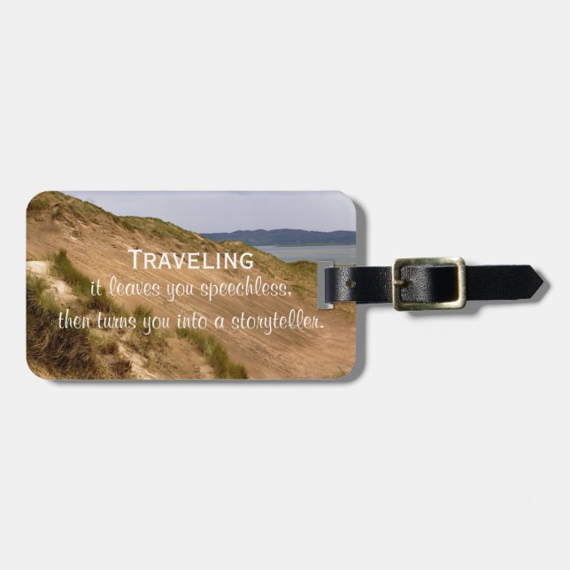 Travel Quote Luggage Tag (Front Horizontal)