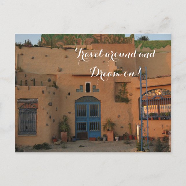 Travel Quote Photo Postcard (Front)