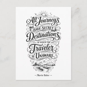 Travel Quote: Secret Destinations Postcard
