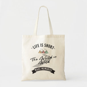 Travel quote tote bag, travel gift bag