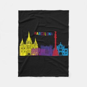Travel Rcelona Spain Europe Spanish Family Vacatio Fleece Blanket