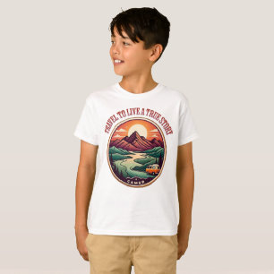 Travel Real Story Tee — No Fake Journeys Badge