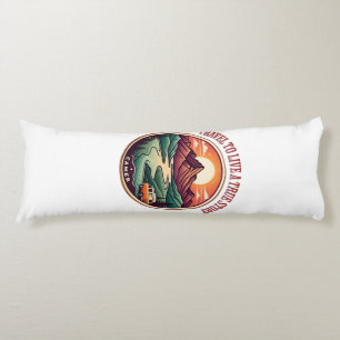 Travel Real Story Tee — No Fake Journeys Badge Body Pillow