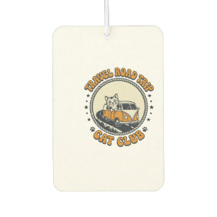 Travel Road Trip Cat Pet Lover Shirt Art - Travel  Air Freshener