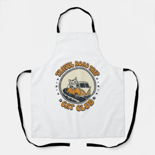 Travel Road Trip Cat Pet Lover Shirt Art - Travel Apron