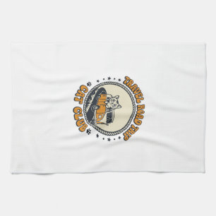 Travel Road Trip Cat Pet Lover Shirt Art - Travel Kitchen Towel