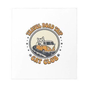 Travel Road Trip Cat Pet Lover Shirt Art - Travel  Notepad